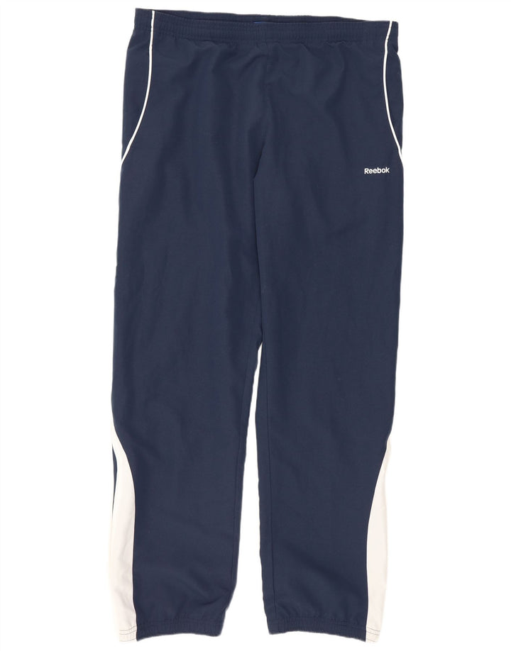 Męskie spodnie dresowe Reebok Joggers, małe, granatowe, z blokami kolorów