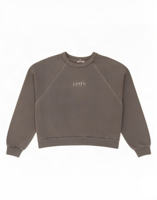 Damski sweter oversize Levi's Crop Graphic UK 14, średni szary