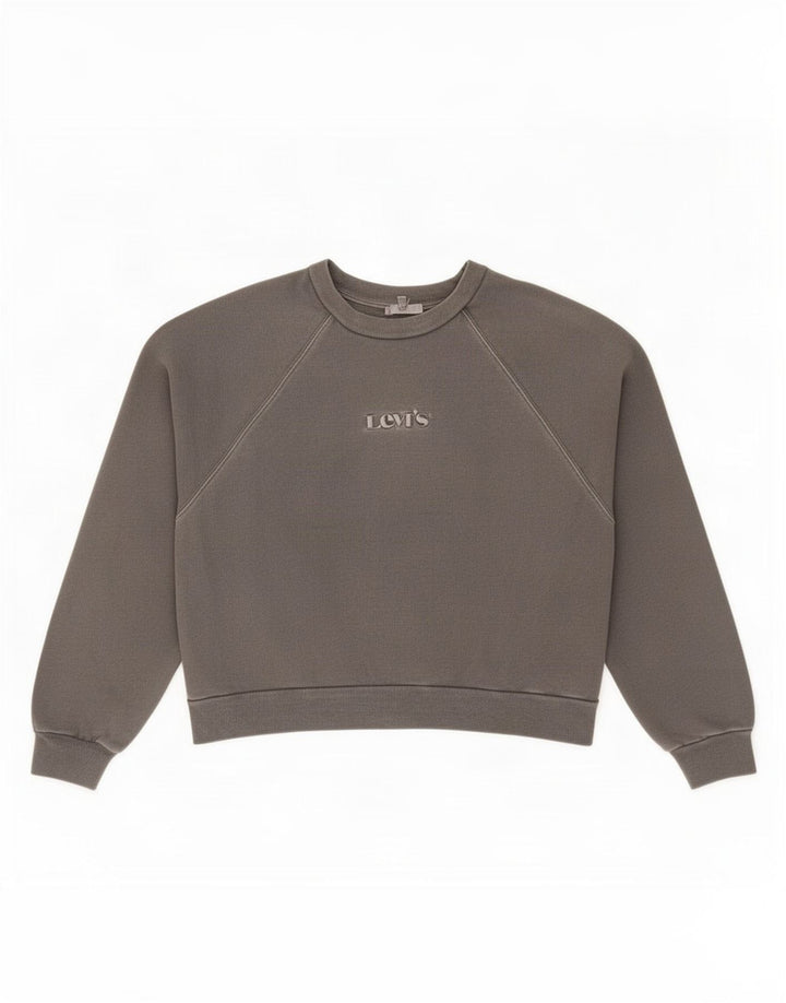 Damski sweter oversize Levi's Crop Graphic UK 14, średni szary