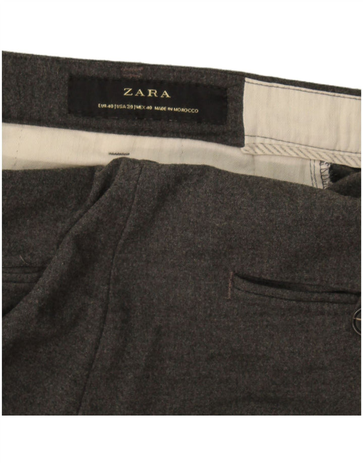 Męskie spodnie chino Zara EU 40 Medium W30 L29 Szare nakrapiane