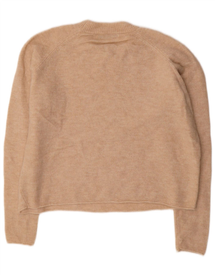 Damski sweter oversize z okrągłym dekoltem ZARA UK 14 średni beż