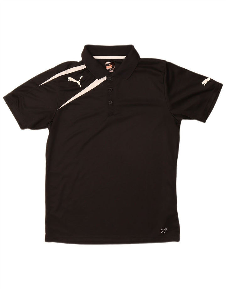 Męska koszulka polo Puma z grafiką, średnia czarna, z blokami kolorów