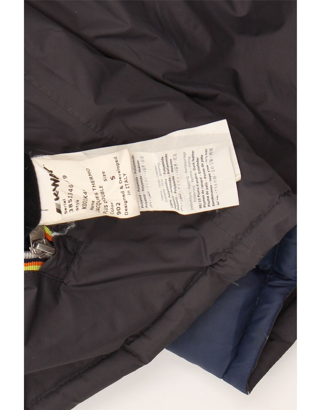 Dwustronna ocieplana kurtka chłopięca K-WAY z kapturem, mała, szara, 11-12 lat