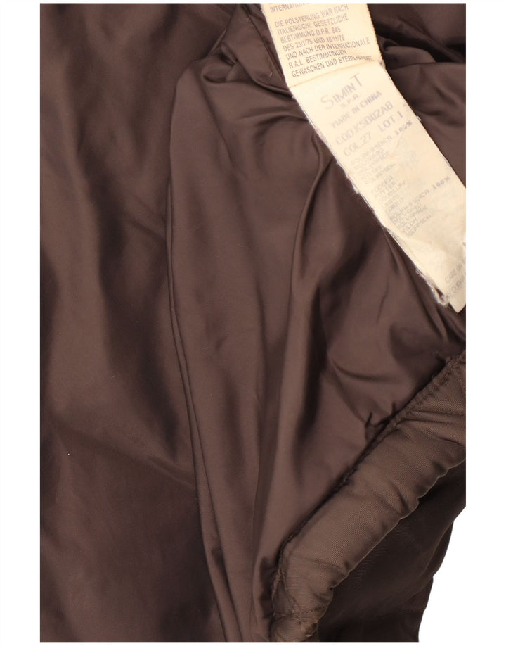 Damska ocieplana pikowana kurtka Armani Jeans UK 14, duża, brązowa, poliamidowa