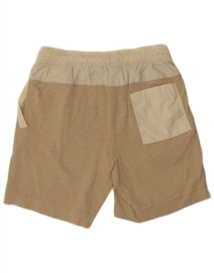 NIKE Mens Sport Shorts Medium  Beige Colourblock Cotton