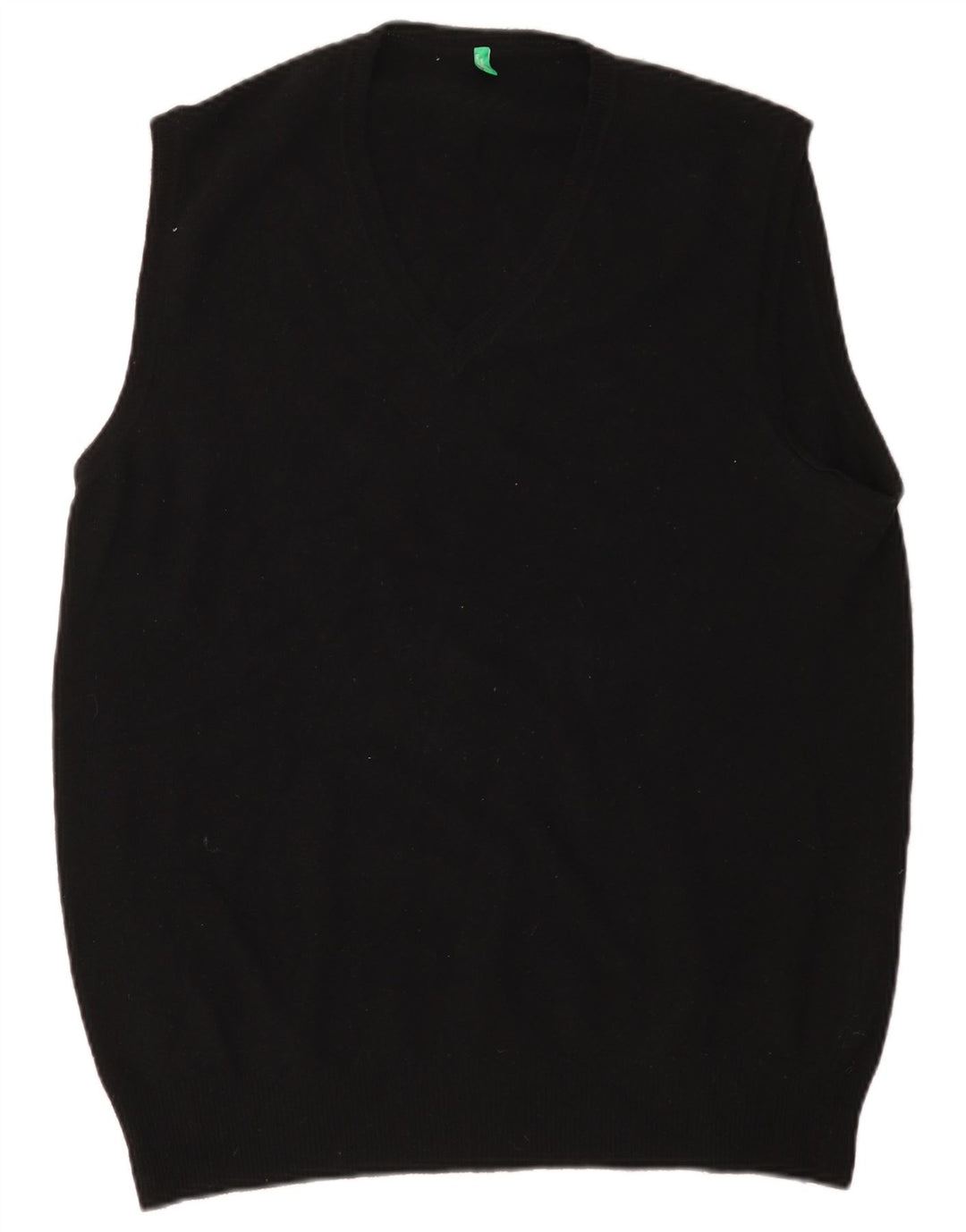 Męski podkoszulek Benetton Slim Fit XL, czarna wełna