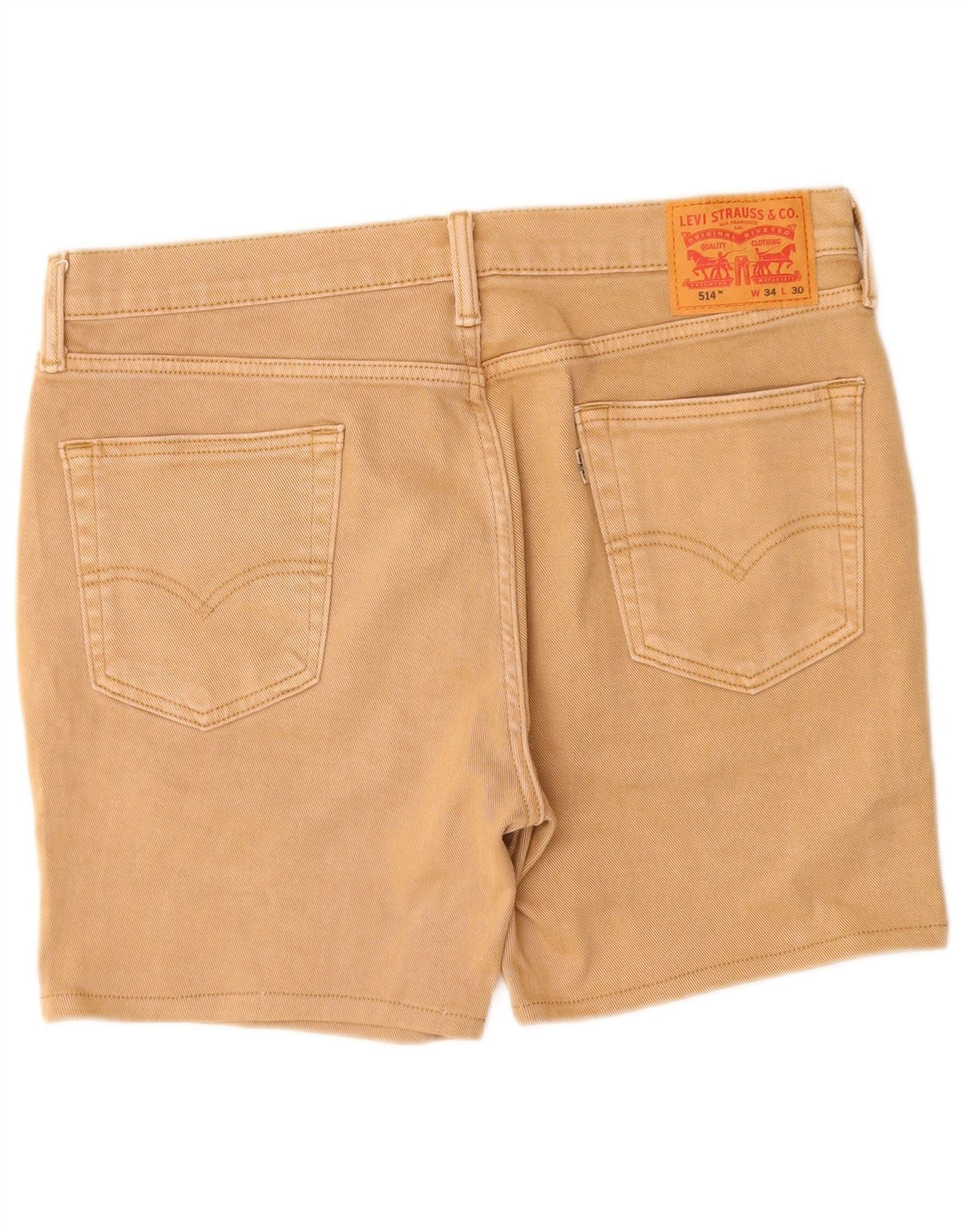 Męskie spodenki jeansowe Levi's 514 W34, duże, beżowe, bawełniane