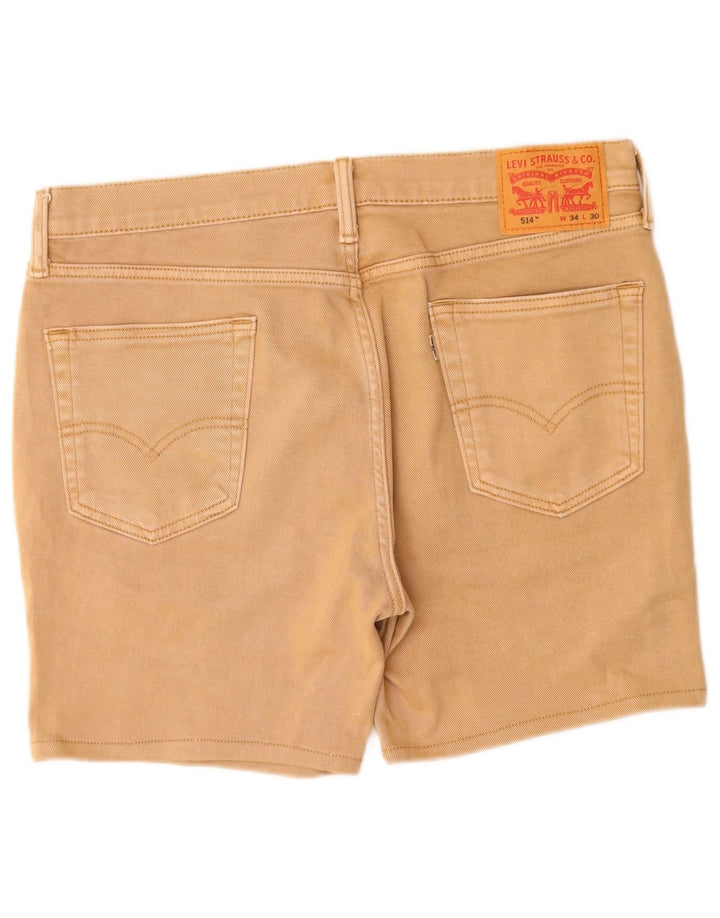 Męskie spodenki jeansowe Levi's 514 W34, duże, beżowe, bawełniane