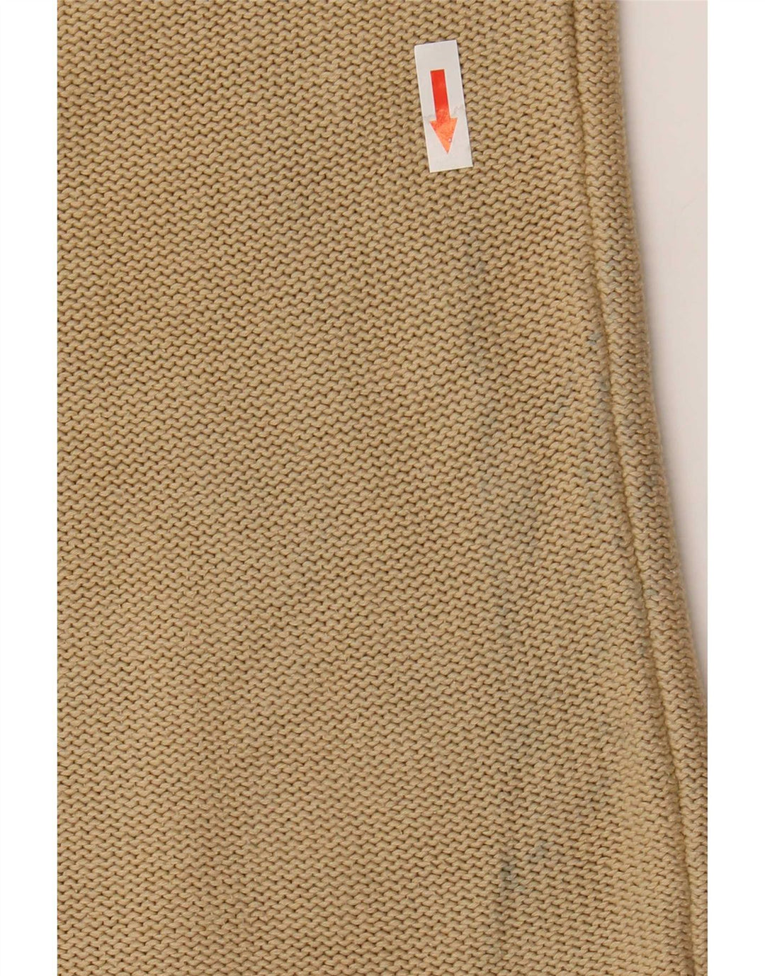 Męski sweter z okrągłym dekoltem Armani Jeans, mały, beżowy, bawełniany
