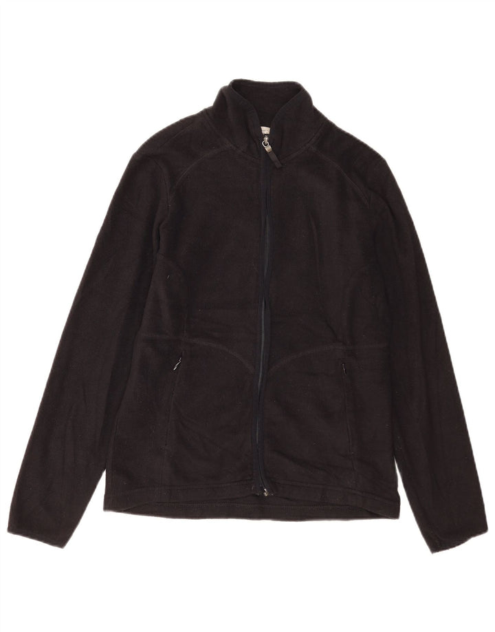 Marks & Spencer Damska kurtka polarowa oversize UK 10, mała, czarna, poliestrowa