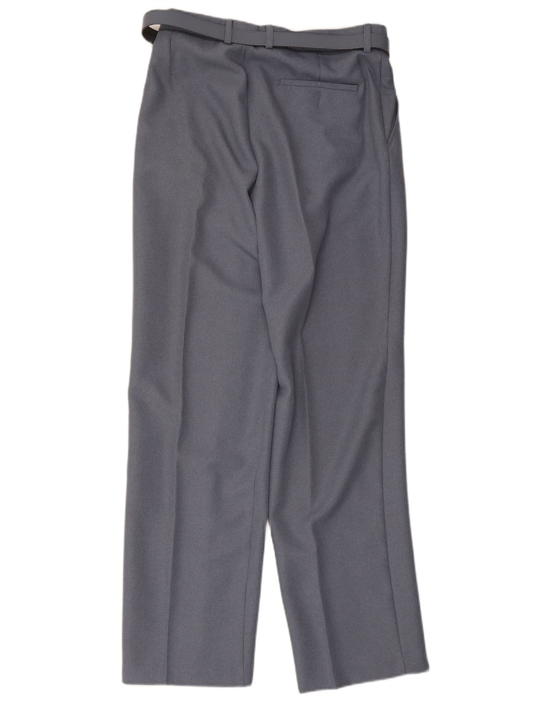 Damskie proste spodnie garniturowe w stylu vintage W34 L30 Szary poliester