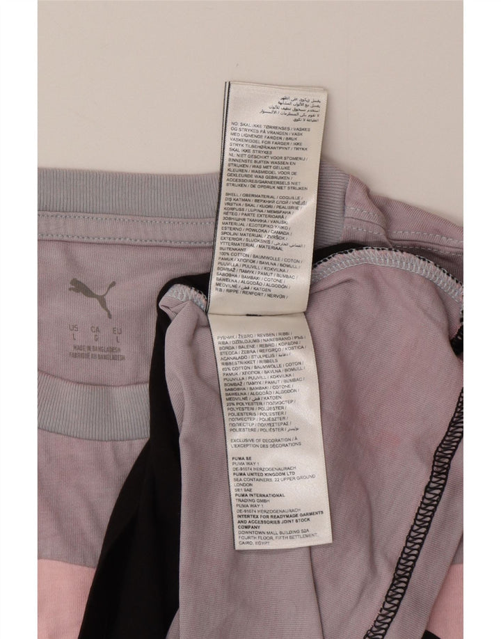 Męski T-shirt PUMA, duży, wielobarwny, bawełniany blok kolorów