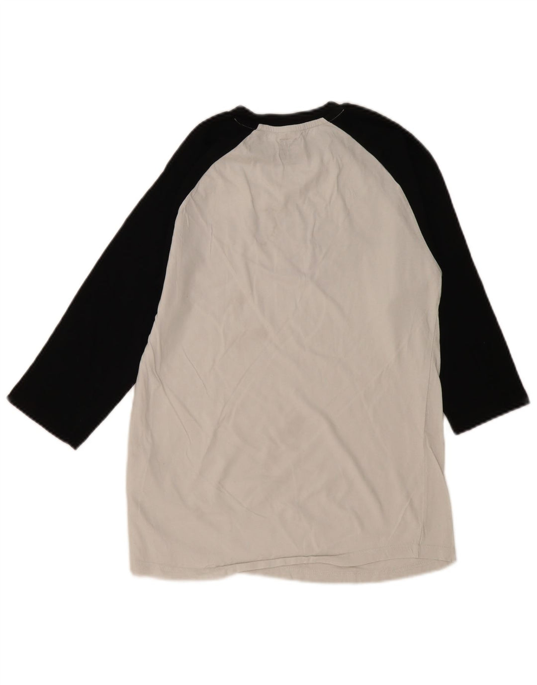 Męski top VANS o dopasowanym kroju z grafiką, rękawem 3/4, mały, biały, bawełniany w bloki kolorów