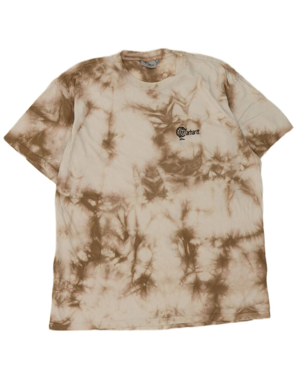 T-shirt męski Carhartt Top XL, beżowy, bawełniany Tie Dye