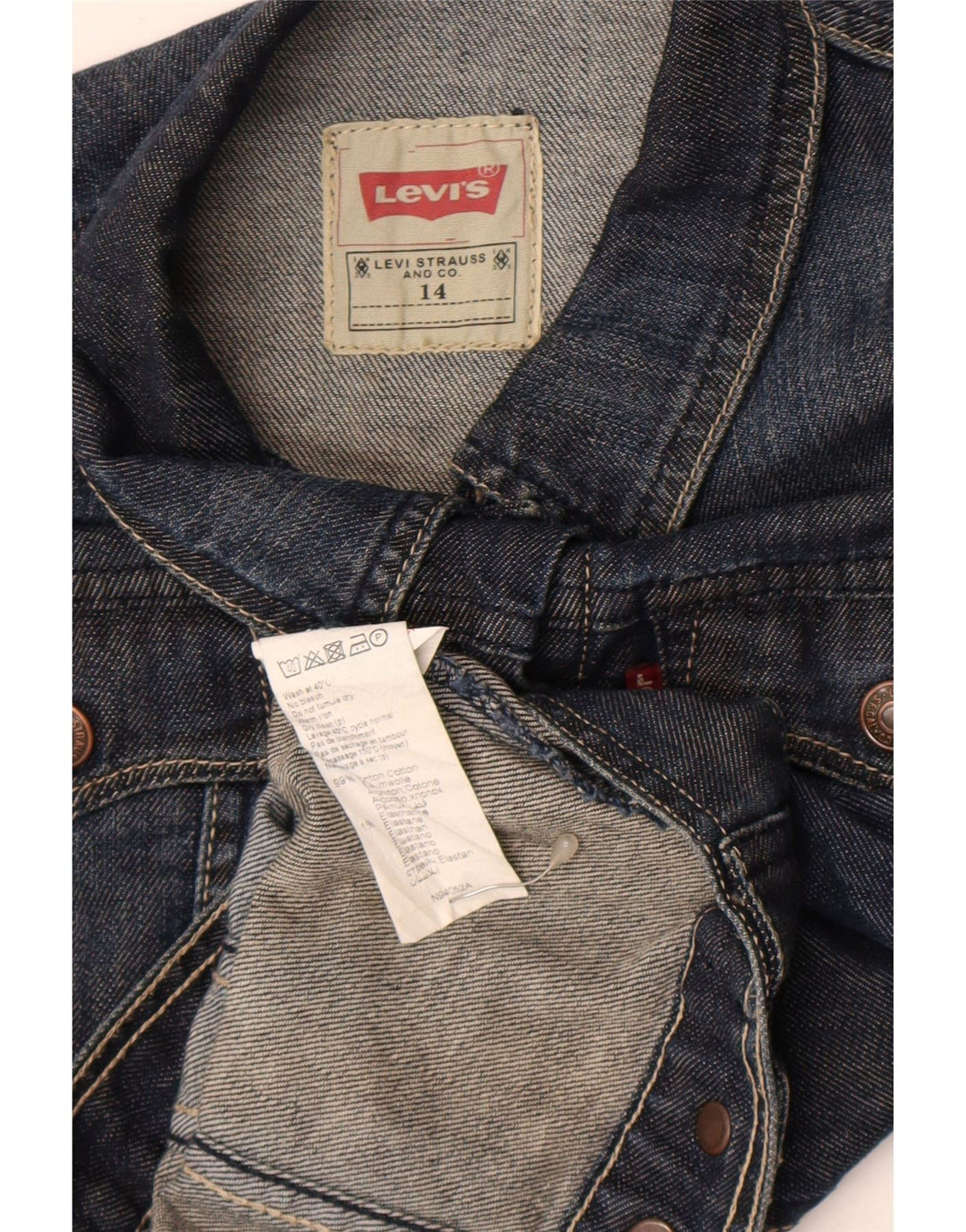 Kurtka dżinsowa Levi's dla dziewczynki 13-14 lat, granatowa, bawełniana