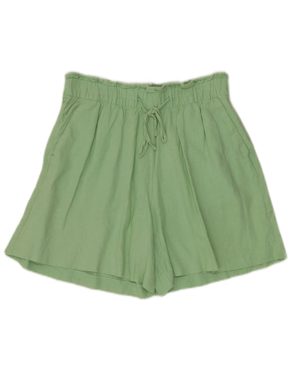 Marks & Spencer Damskie spodenki codzienne z wysokim stanem UK 10 Small W28 Zielony len