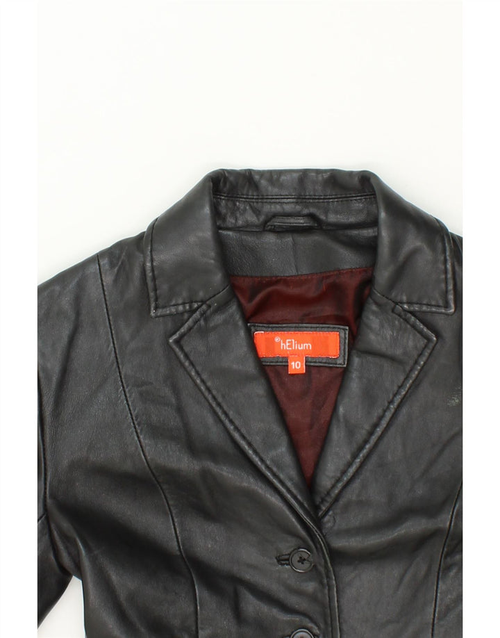 VINTAGE Womens Leather Jacket UK 10 Small Black Leather Vintage Vintage and Second-Hand Vintage from Messina Hembry 