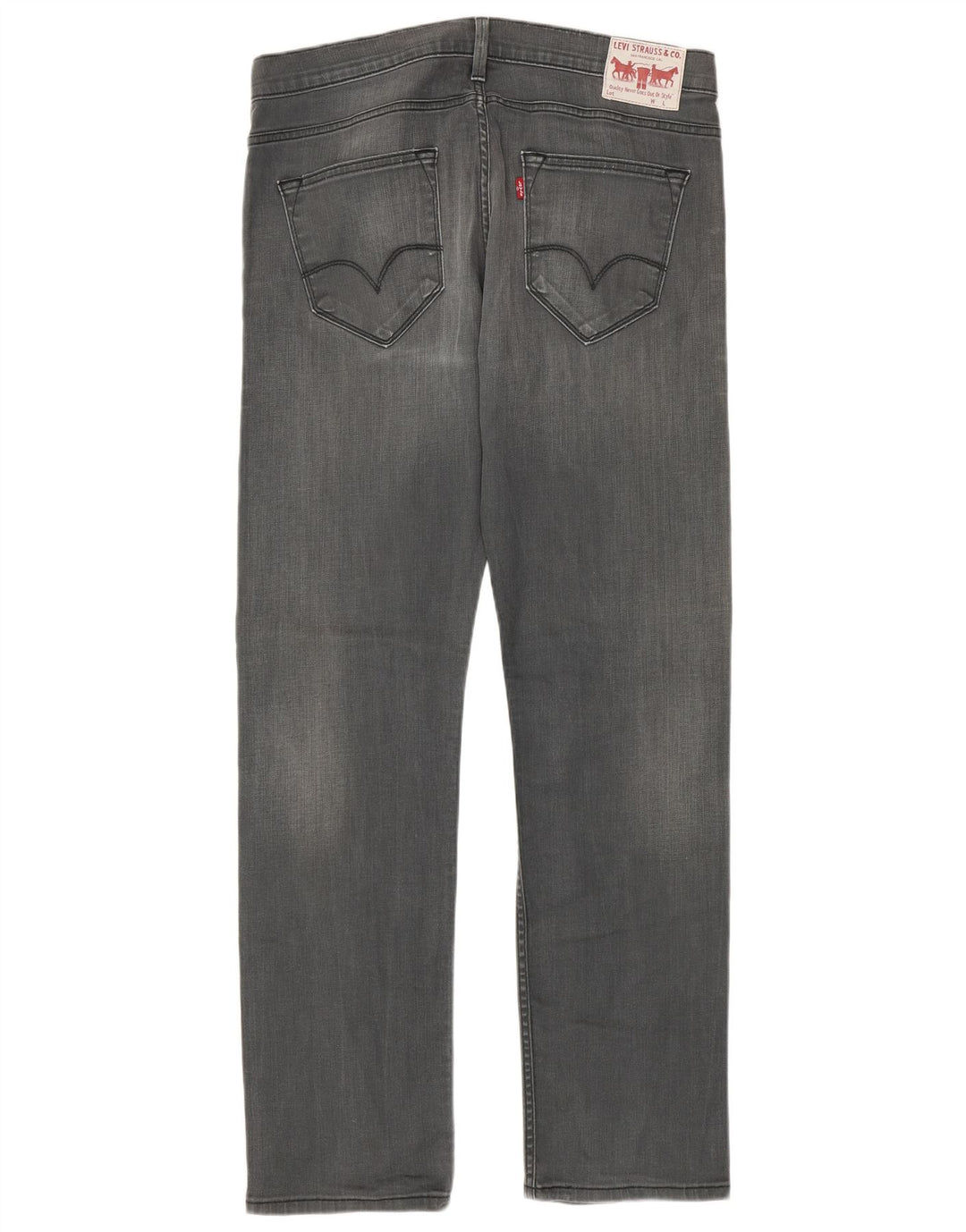Męskie proste dżinsy Levi's W36 L34 Szara bawełna