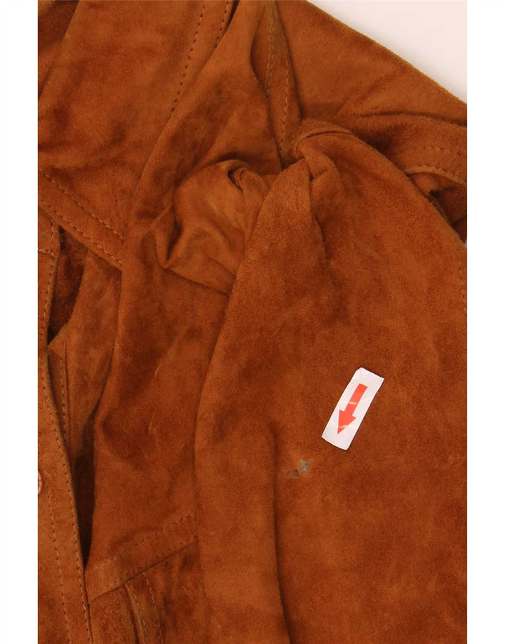 Zamszowa koszula damska w stylu vintage IT 42 Średni brąz