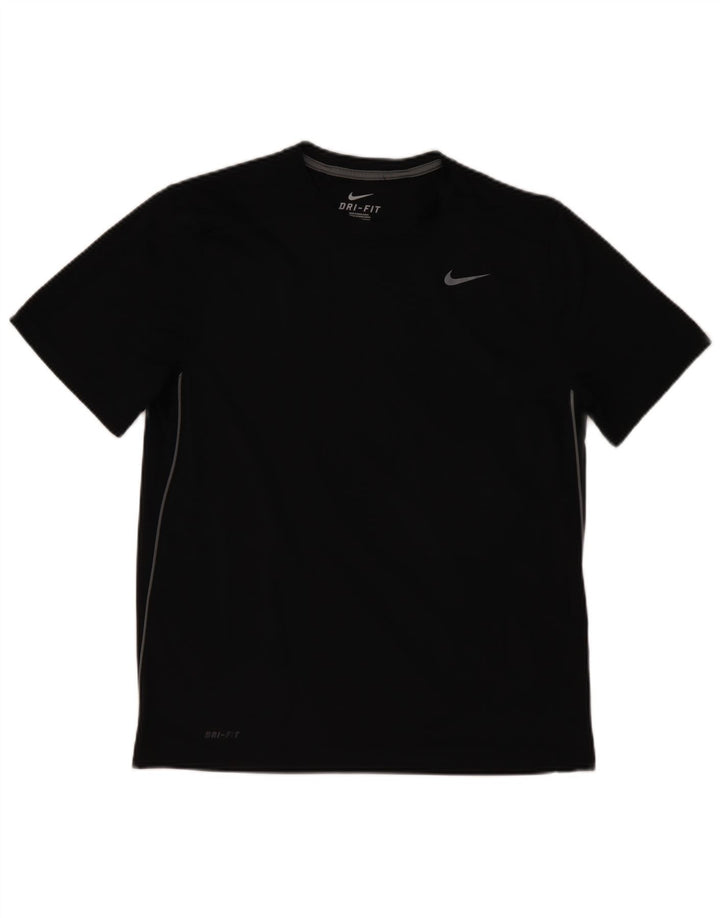 Męski T-shirt NIKE Dri Fit, duży, czarny, poliester