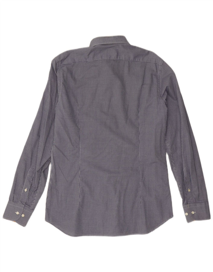 Koszula męska ALVIERO MARTINI Rozmiar 16 41 Duża, bawełniana, granatowa kratka