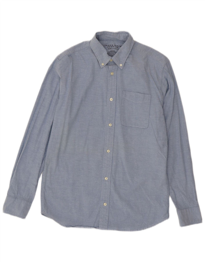 Koszula męska Jack & Jones, bawełniana, w kolorze średnioniebieskim