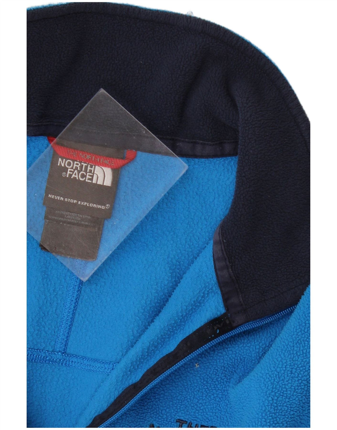 Męski sweter polarowy The North Face z zamkiem błyskawicznym, mały, niebieski, poliestrowy