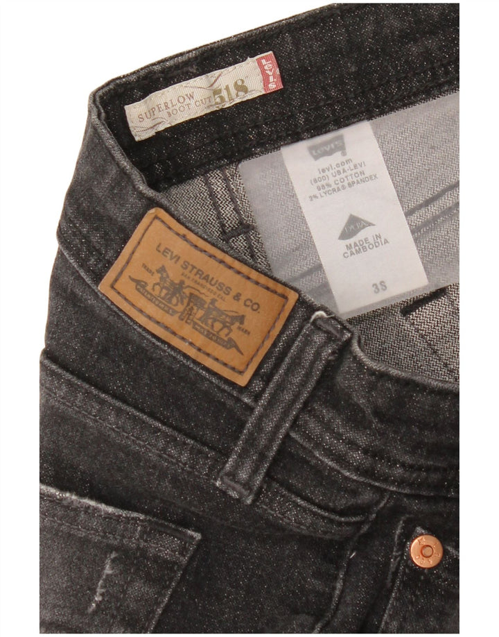 Damskie jeansy Levi's 518 Super Low Bootcut US 3 Small W30 L29 Szara bawełna