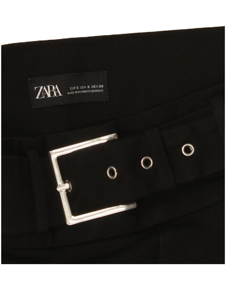 Damskie spodnie typu slim chino ZARA małe W26 L27 czarne