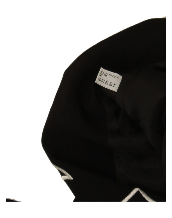 MOSCHINO Womens 1 Button Blazer Jacket UK 12 Medium Black Triacetate Vintage Moschino and Second-Hand Moschino from Messina Hembry 