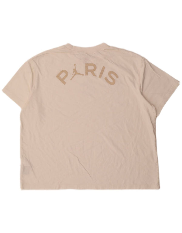 Jordan Mens Paris Saint- Germain Graphic T-Shirt Top XL White Cotton