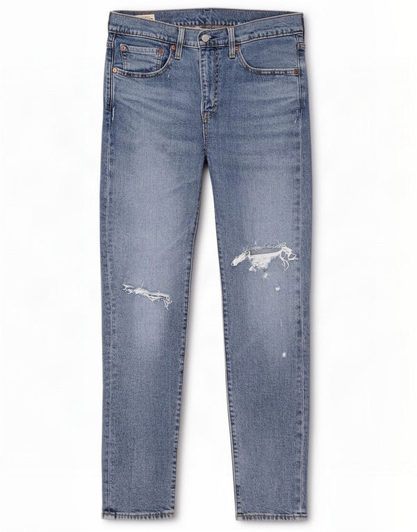 Levi's Męskie 512 Distressed Slim Tapered Jeans W32 L32 Niebieskie bawełniane