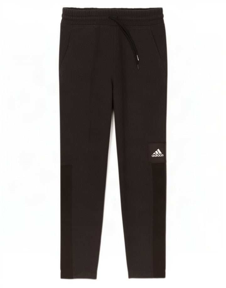 Męskie spodnie dresowe Adidas, małe, czarne, poliestrowe