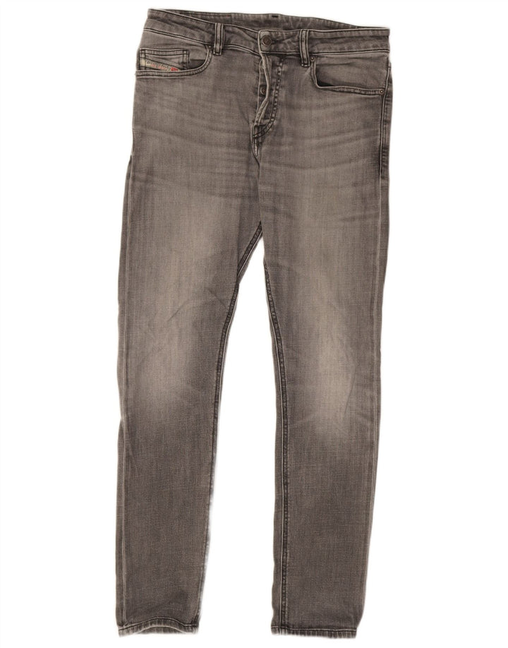 Męskie jeansy Diesel Slim W30 L31 Szara bawełna