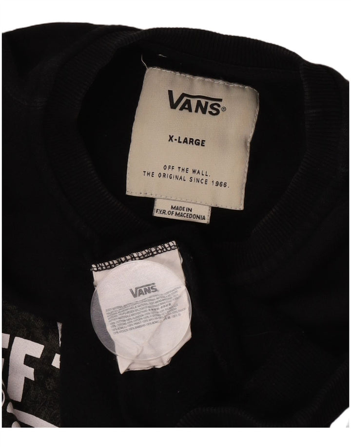 Męska bluza z grafiką Vans XL, czarna, bawełniana