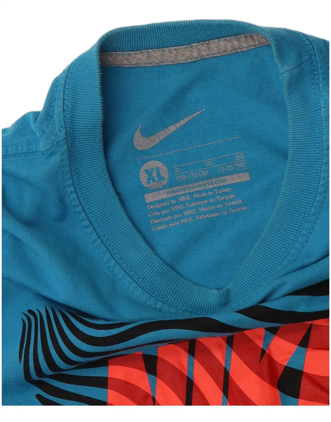 Chłopięcy T-shirt z grafiką Nike 13-14 lat XL, niebieski