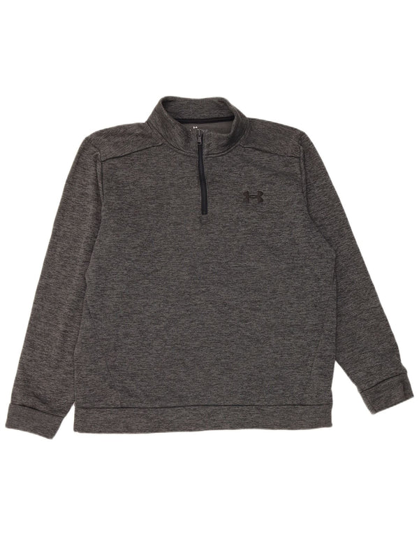 Męski sweter męski Under Armour z zamkiem błyskawicznym XL, szary, nakrapiany poliester