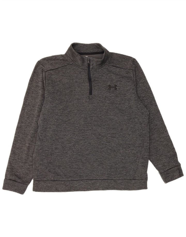 Męski sweter męski Under Armour z zamkiem błyskawicznym XL, szary, nakrapiany poliester
