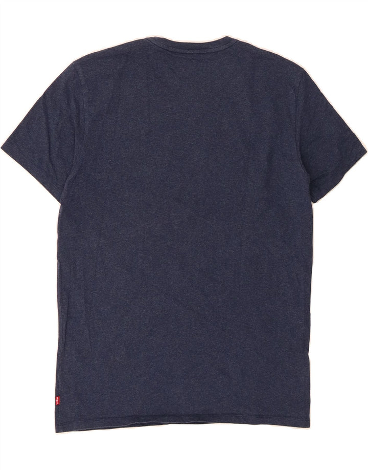 LEVI'S Mens Graphic T-Shirt Top Medium Navy Blue Cotton Vintage Levi's and Second-Hand Levi's from Messina Hembry 