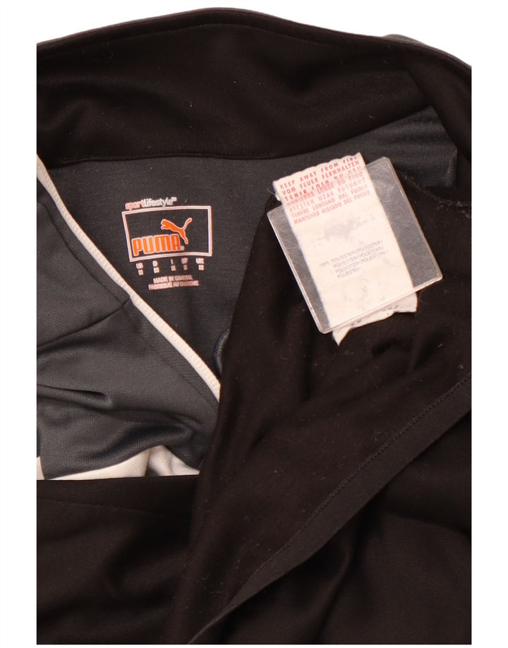 Męski dres PUMA z zamkiem błyskawicznym i średnim czarnym kolorem