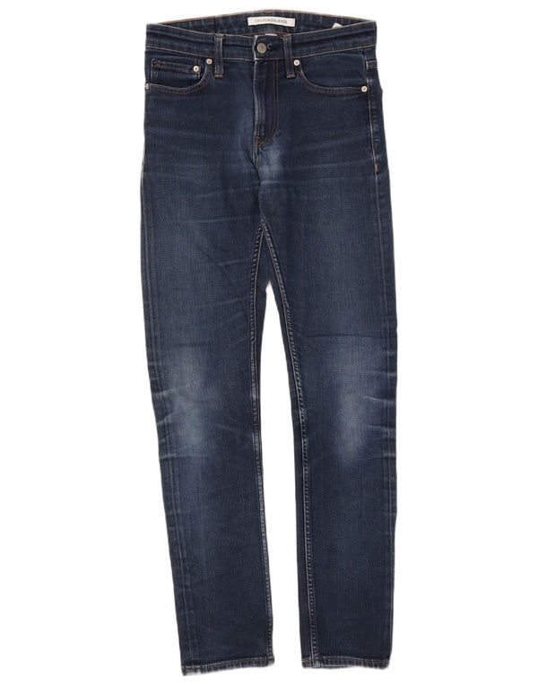 Męskie dżinsy Calvin Klein W28 L32 Niebieskie bawełniane