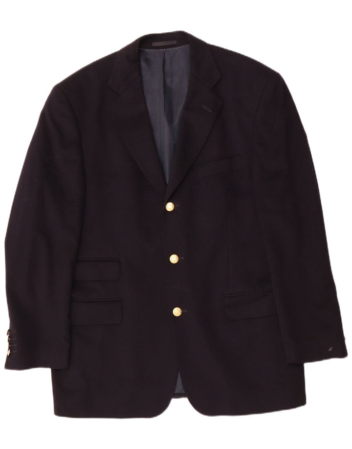 Męska marynarka zapinana na 3 guziki Daniels & Korff IT 50, duża, granatowa, kaszmirowa