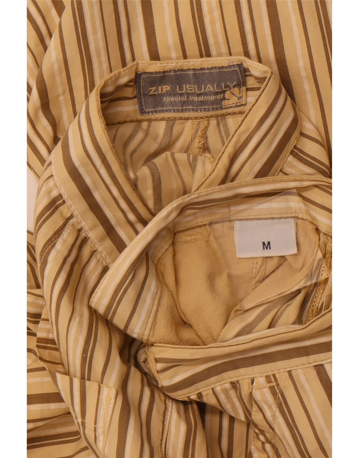 Męskie spodenki chino VINTAGE średnie W32, beżowe, bawełniane w paski