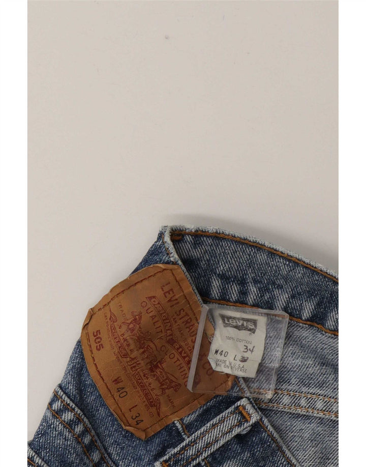 Męskie jeansy Levi's 505 Straight W40 L26 Niebieskie bawełniane