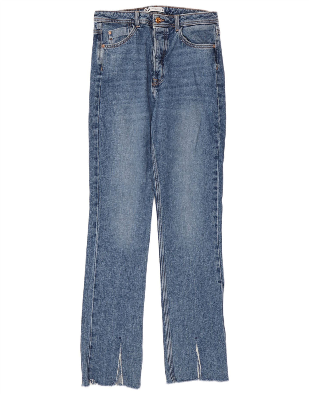 Damskie proste dżinsy Zara EU 40 Medium W30 L32 Niebieskie bawełniane