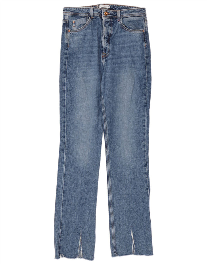 Damskie proste dżinsy Zara EU 40 Medium W30 L32 Niebieskie bawełniane
