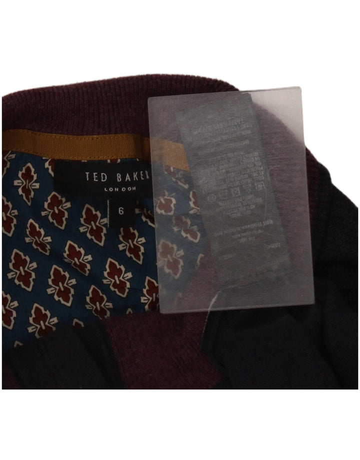 Męski sweter zapinany na guziki Ted Baker, rozmiar 6 2XL, granatowo-wełniany