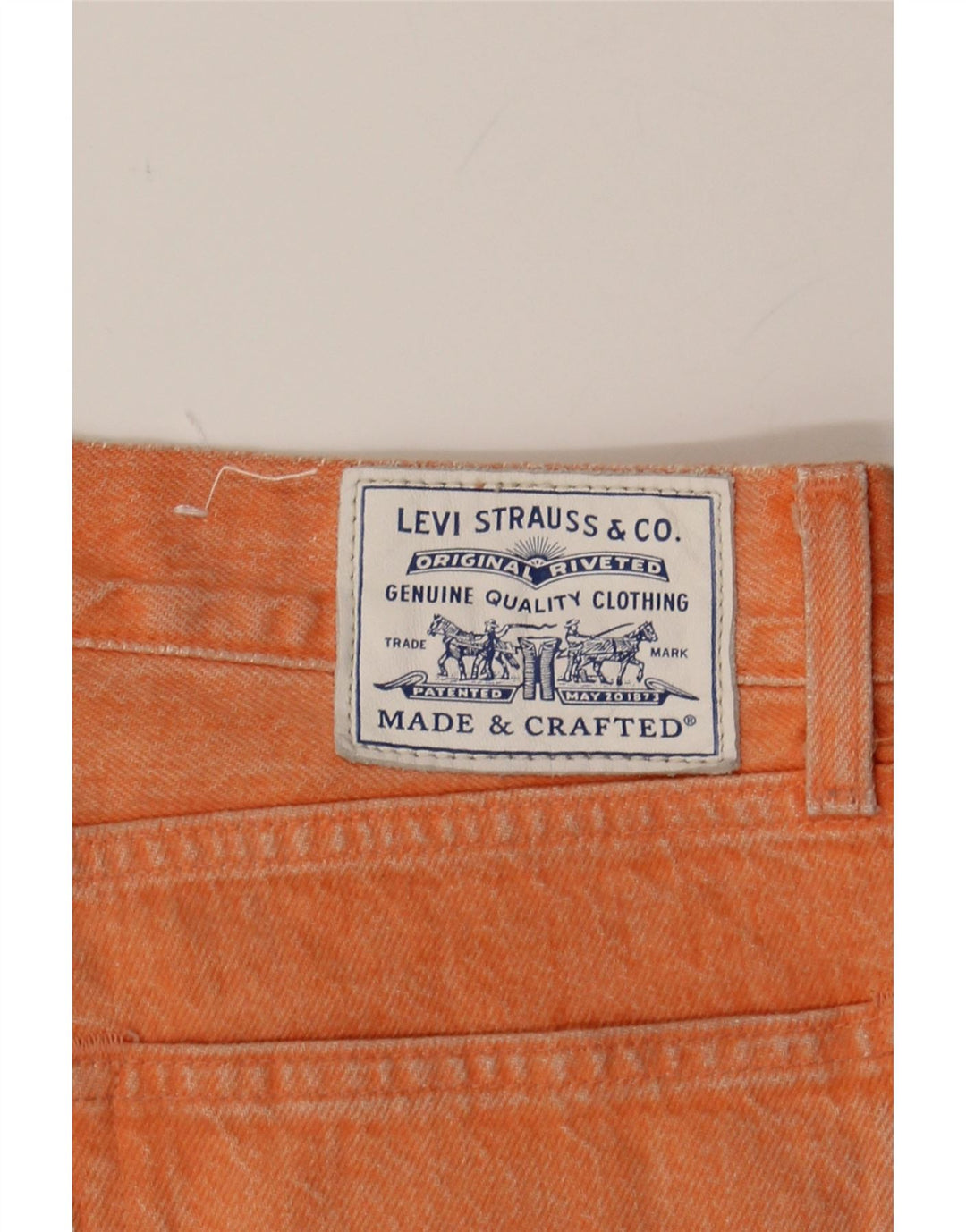 LEVI'S Womens Straight Jeans W26 L28 Orange Cotton Vintage Levi's and Second-Hand Levi's from Messina Hembry 