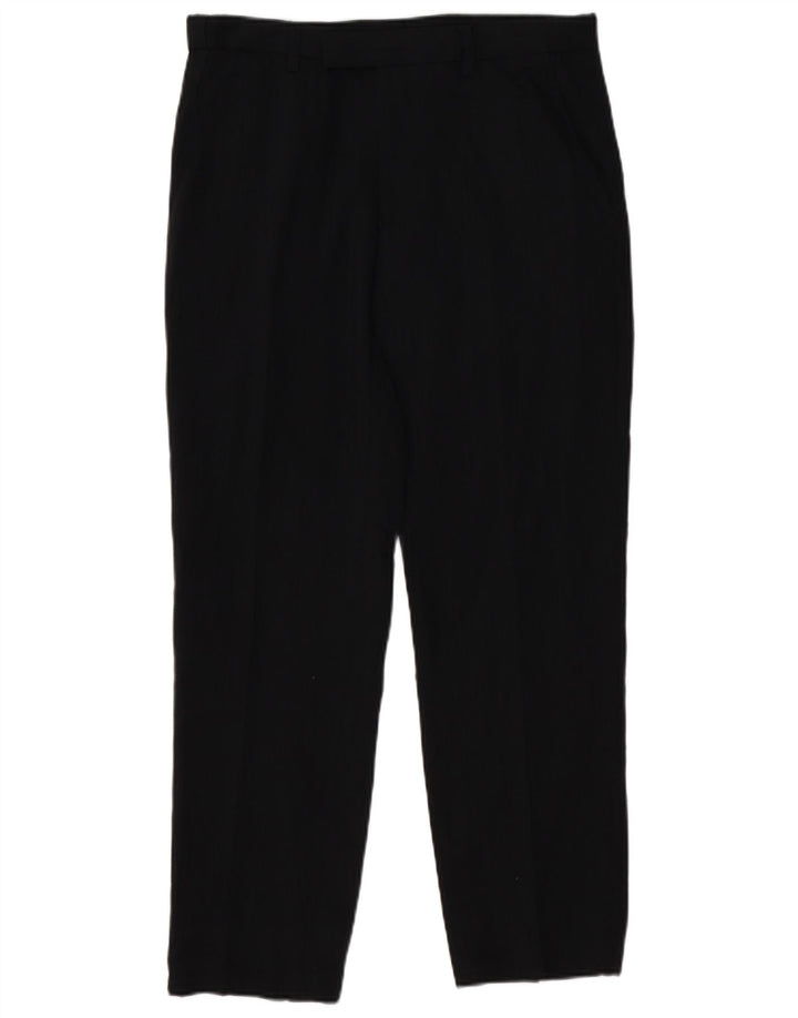 Damskie spodnie garniturowe Marks & Spencer Straight Regular W32 L29 Czarne