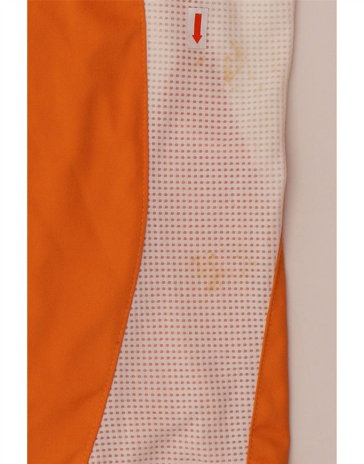 Męski T-shirt ADIDAS Climacool, duży, pomarańczowy, poliestrowy blok kolorów